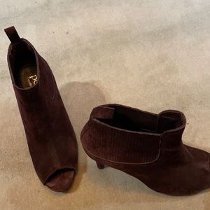 Beautiful purple velvet booties